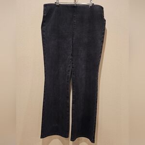 Soft Surrounding Classic Women's Pull On Heathered Gray / Black Jeans Size Large